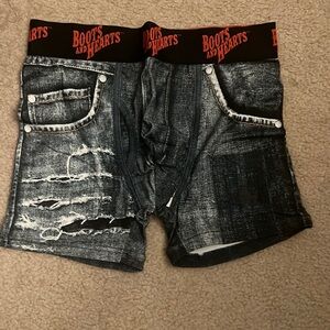 Boots and Hearts novelty boxer shorts
